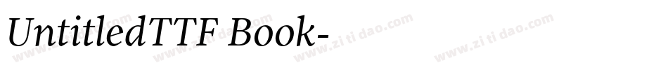 UntitledTTF Book字体转换